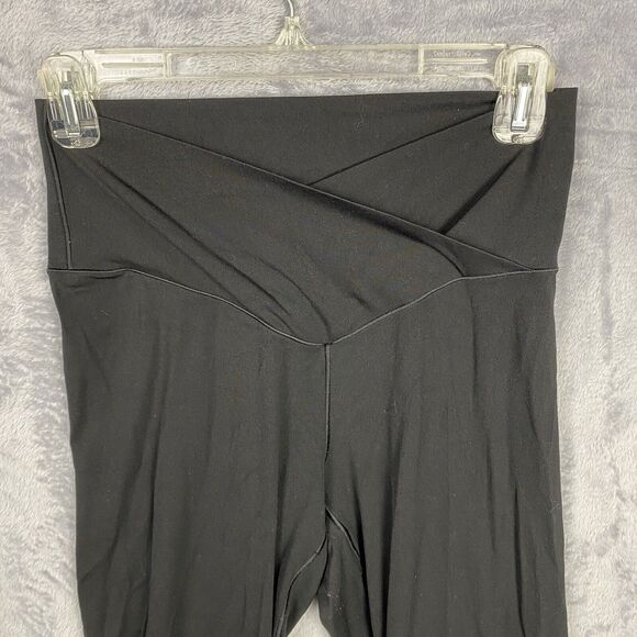 Offline By Aerie Real Me Super Flare Hi Rise Crossover Leggings V Front Black L - Picture 2 of 6